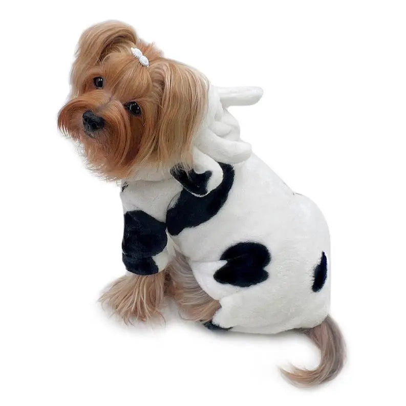 Ultra Plush Moo Cow Hooded Pajamas BearwoodEssentials-Elevated Pet Feeders