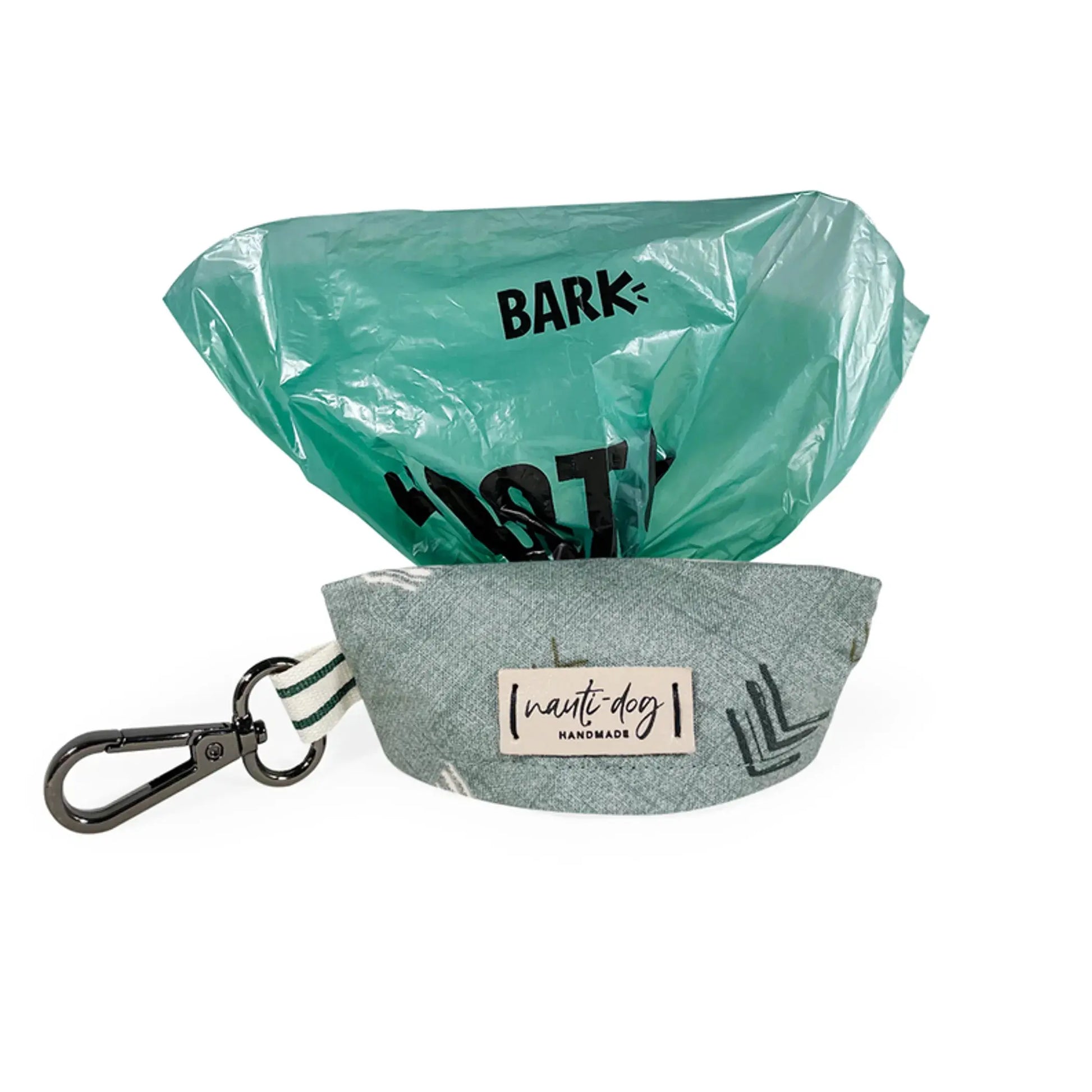 Wayfarer Sage Primitive Chevron Dog Waste Poop Bag Dispenser Nauti-dog Handmade