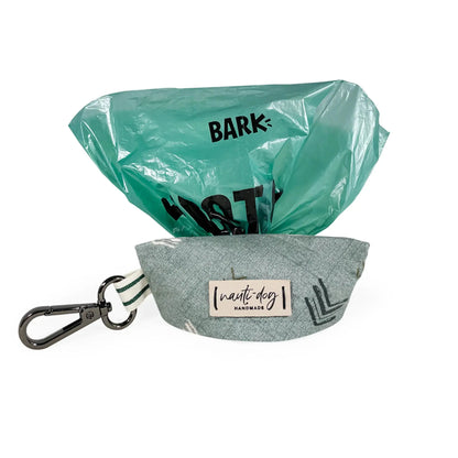 Wayfarer Sage Primitive Chevron Dog Waste Poop Bag Dispenser Nauti-dog Handmade