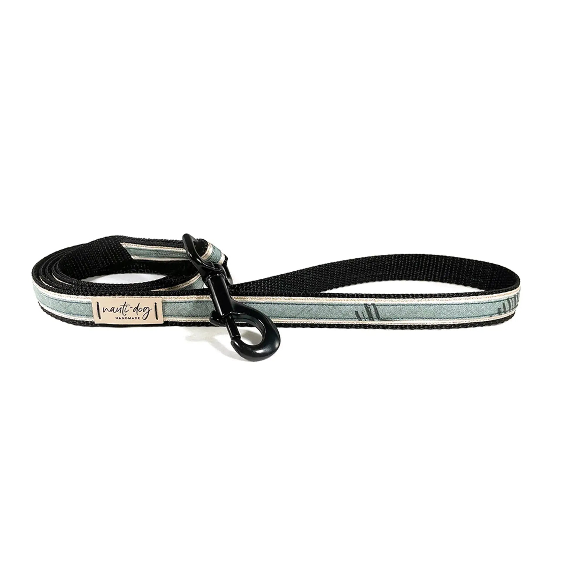 Wayfarer Sage Primitive Chevron Ribbon Dog Leash Nauti-dog Handmade