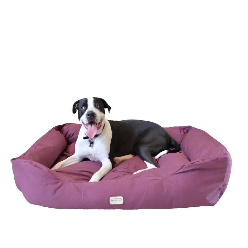 Armarkat Bolstered Dog Bed, Burgundy,In M/L/XL 3 Sizes BearwoodEssentials-Elevated Pet Feeders