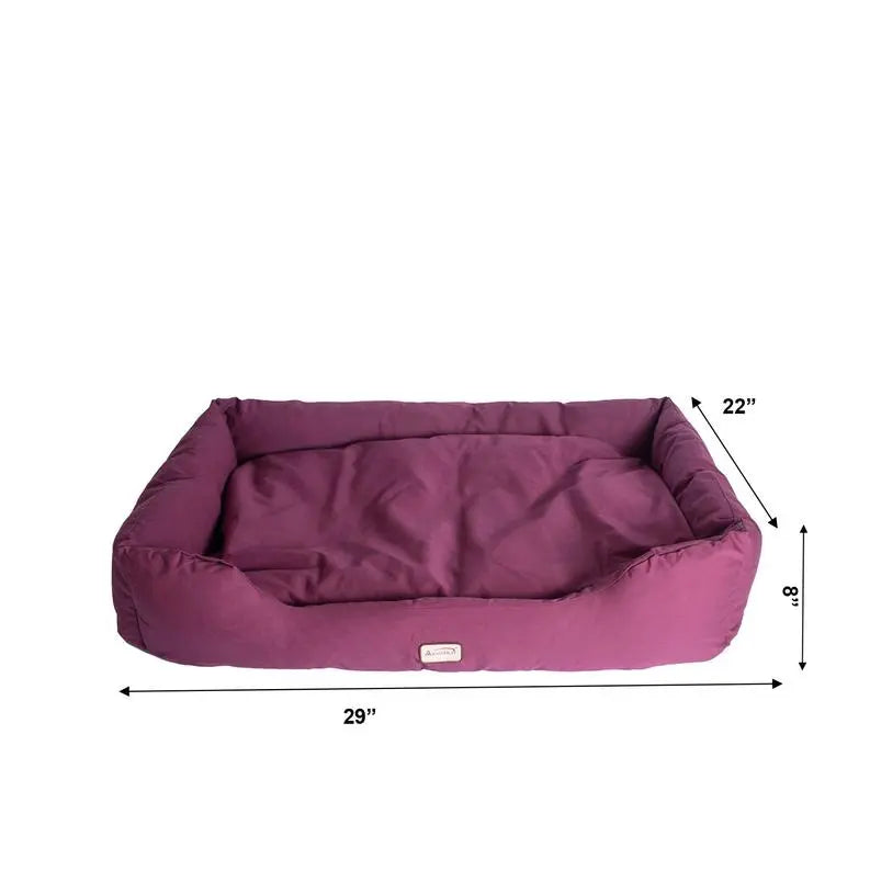 Armarkat Bolstered Dog Bed, Burgundy,In M/L/XL 3 Sizes BearwoodEssentials-Elevated Pet Feeders