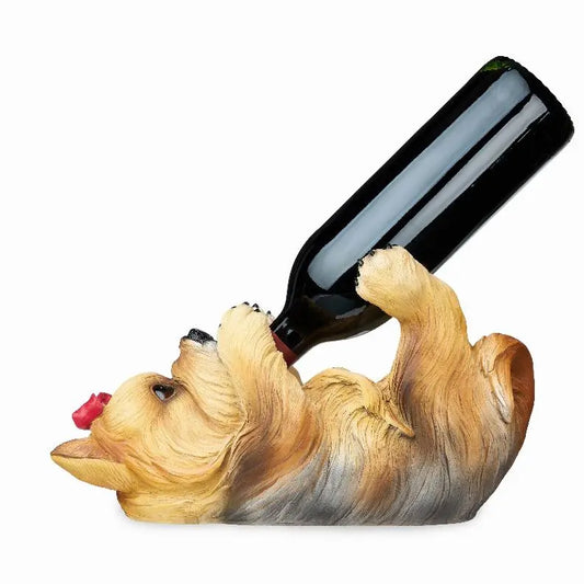 Yorkie Wine Bottle Holder By True BearwoodEssentials-Elevated Pet Feeders